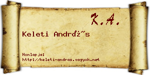 Keleti András névjegykártya